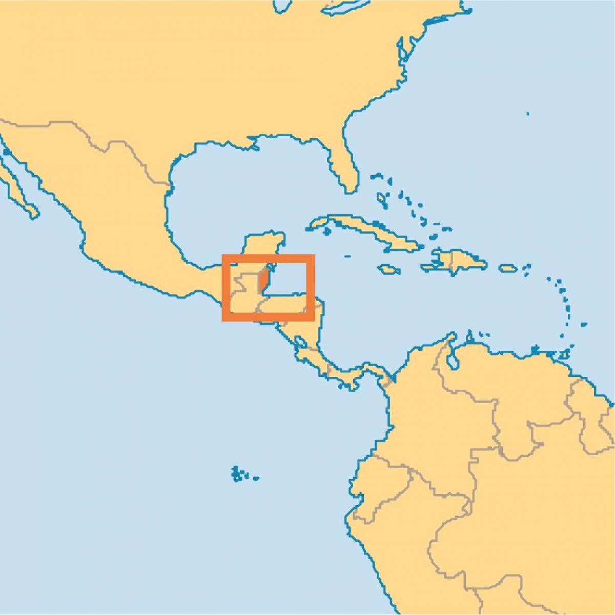 Belize emplacement sur la carte du monde