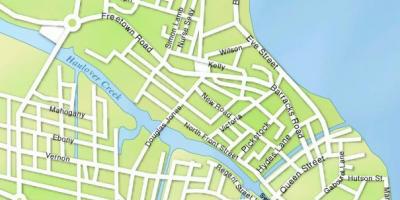Carte de Belize rues de la ville