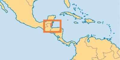 Belize emplacement sur la carte du monde