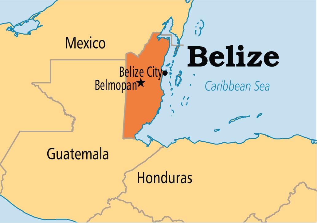 la carte de belmopan Belize