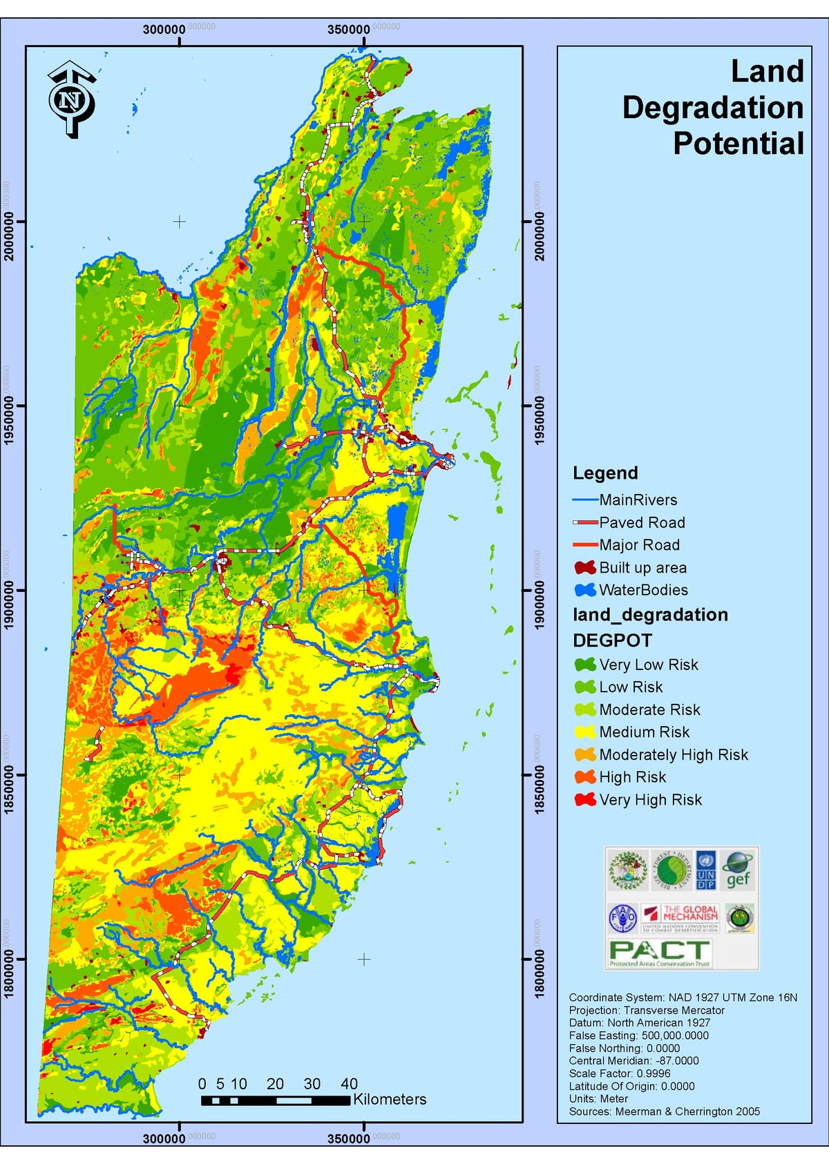 Carte de Belize climat