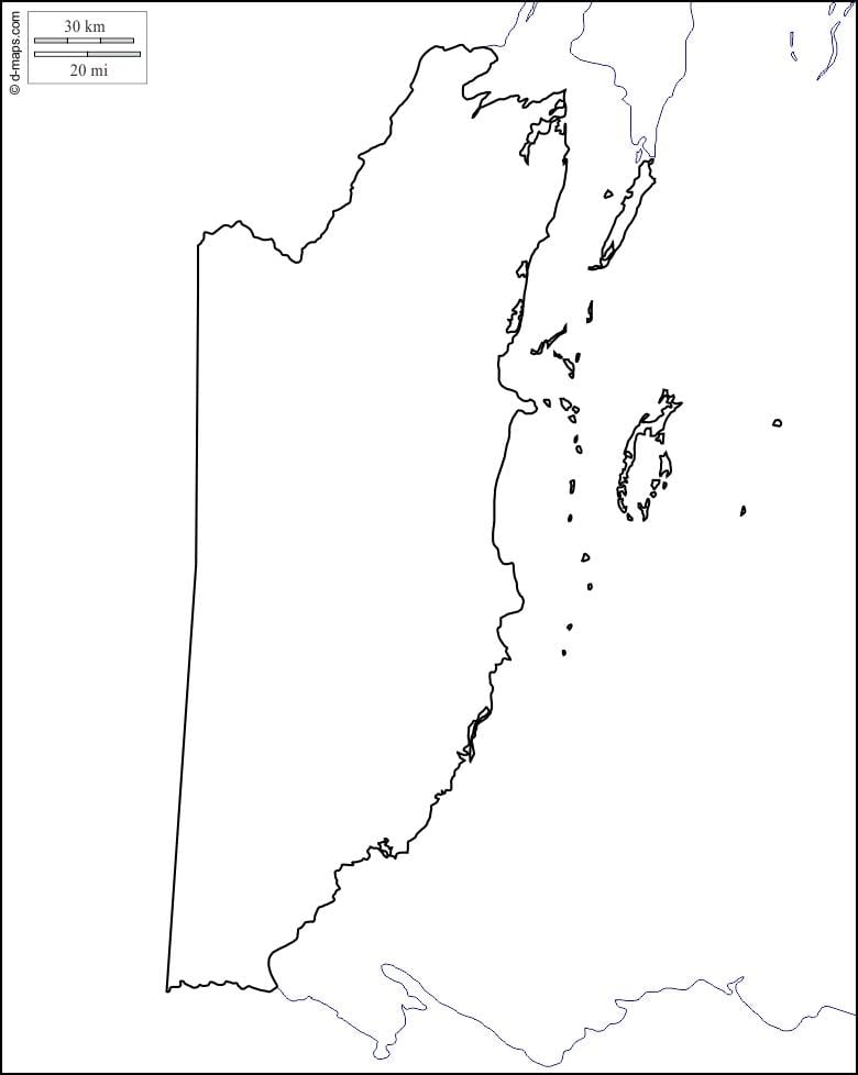 Carte de Belize contour