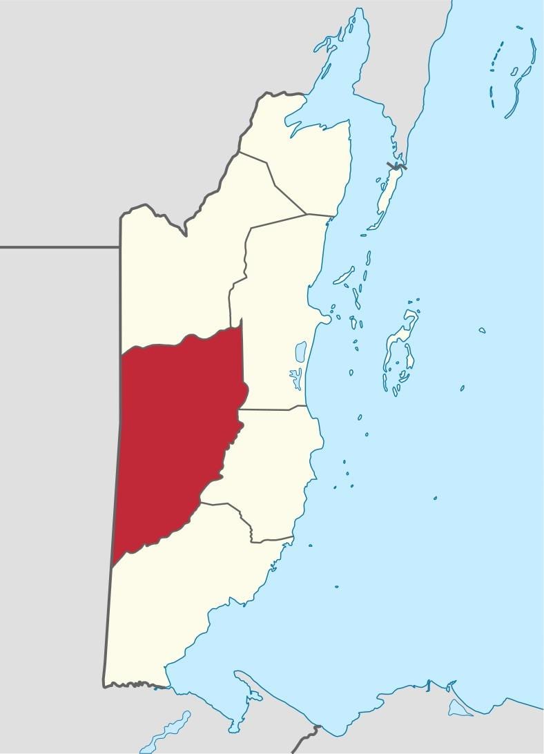 cayo district de Belize carte