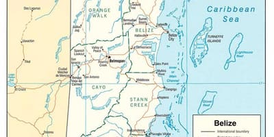 Belize rivières carte