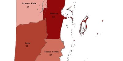 Carte de Belize population