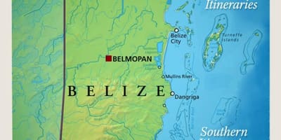 Carte de Belize voile