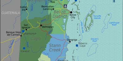 Carte de la récolte caye, Belize