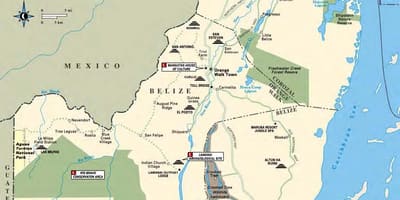 Carte de sibun de la rivière Belize